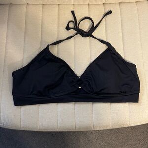 Women’s Kona Sol Black Halter Keyhole Bikini Top: XL